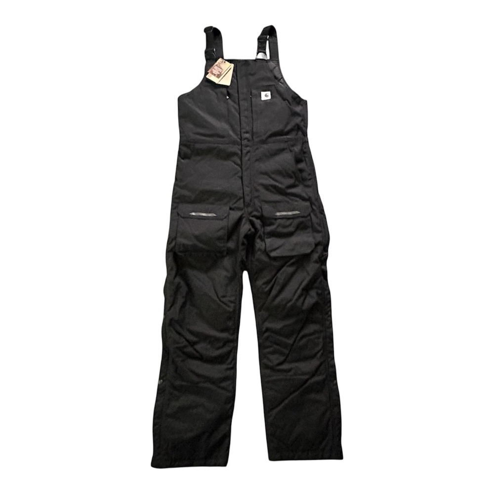 Carhartt Bib Overalls Mens M Tall Black Yukon Extremes Nylon Insulated Workwear
